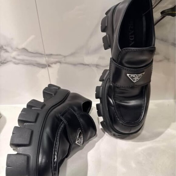 Prada Monolith Loafers - Picture 2 of 3